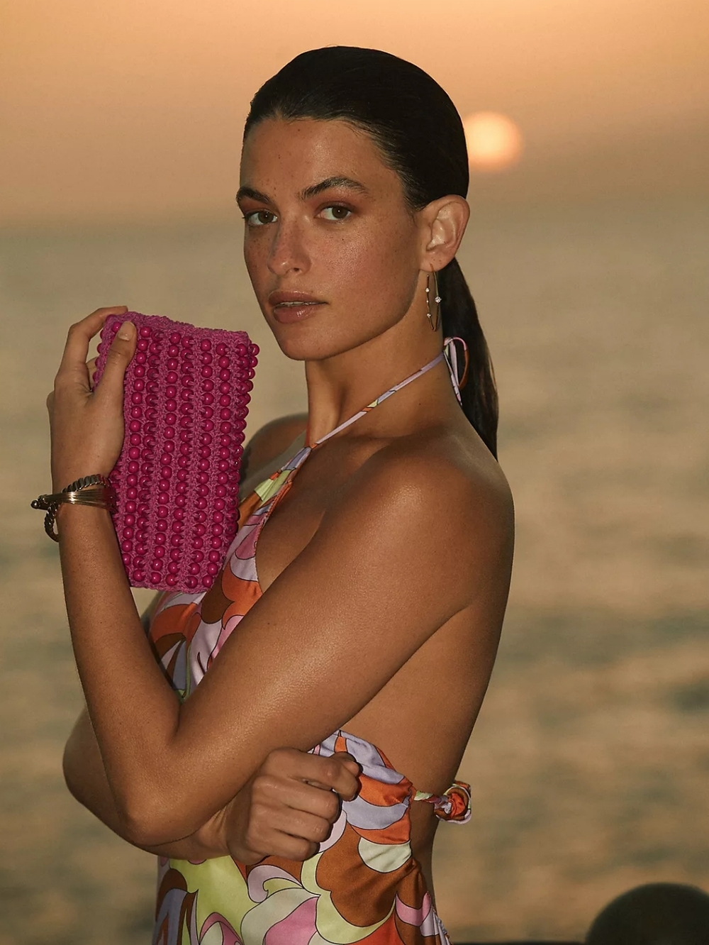 Anthropologie Beaded Crochet Clutch